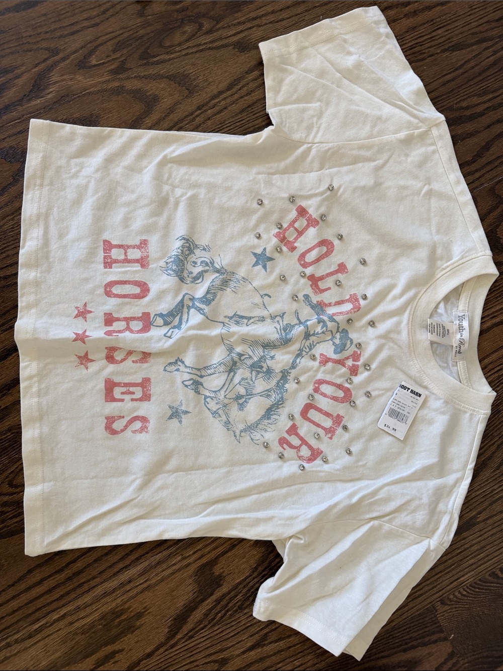 White 'Holly Tour Horses' Graphic Tee for Kids